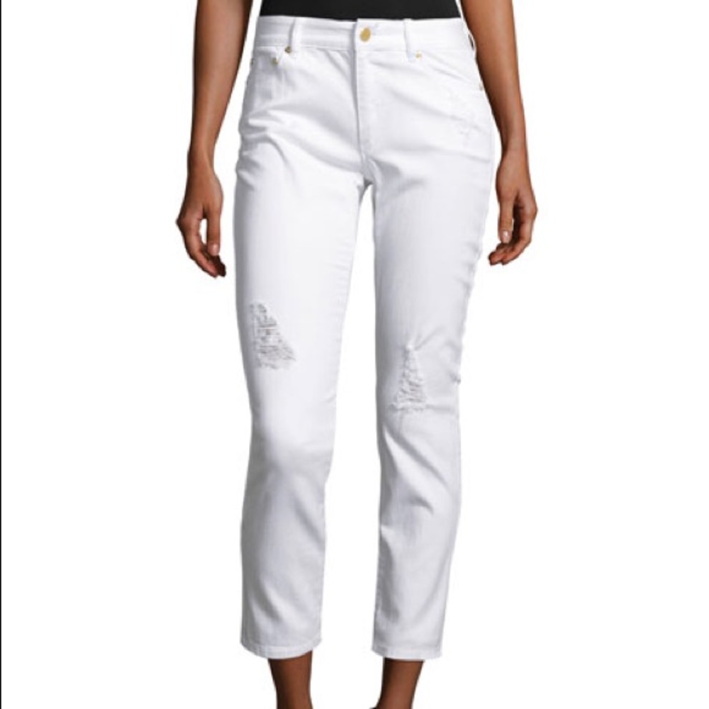 Michael Kors Distressed Izzy Cropped Skinny Jeans